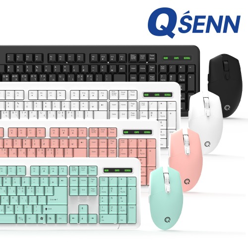 QSENN MK210 무선 키보드 마우스 세트 (키스킨 미포함)